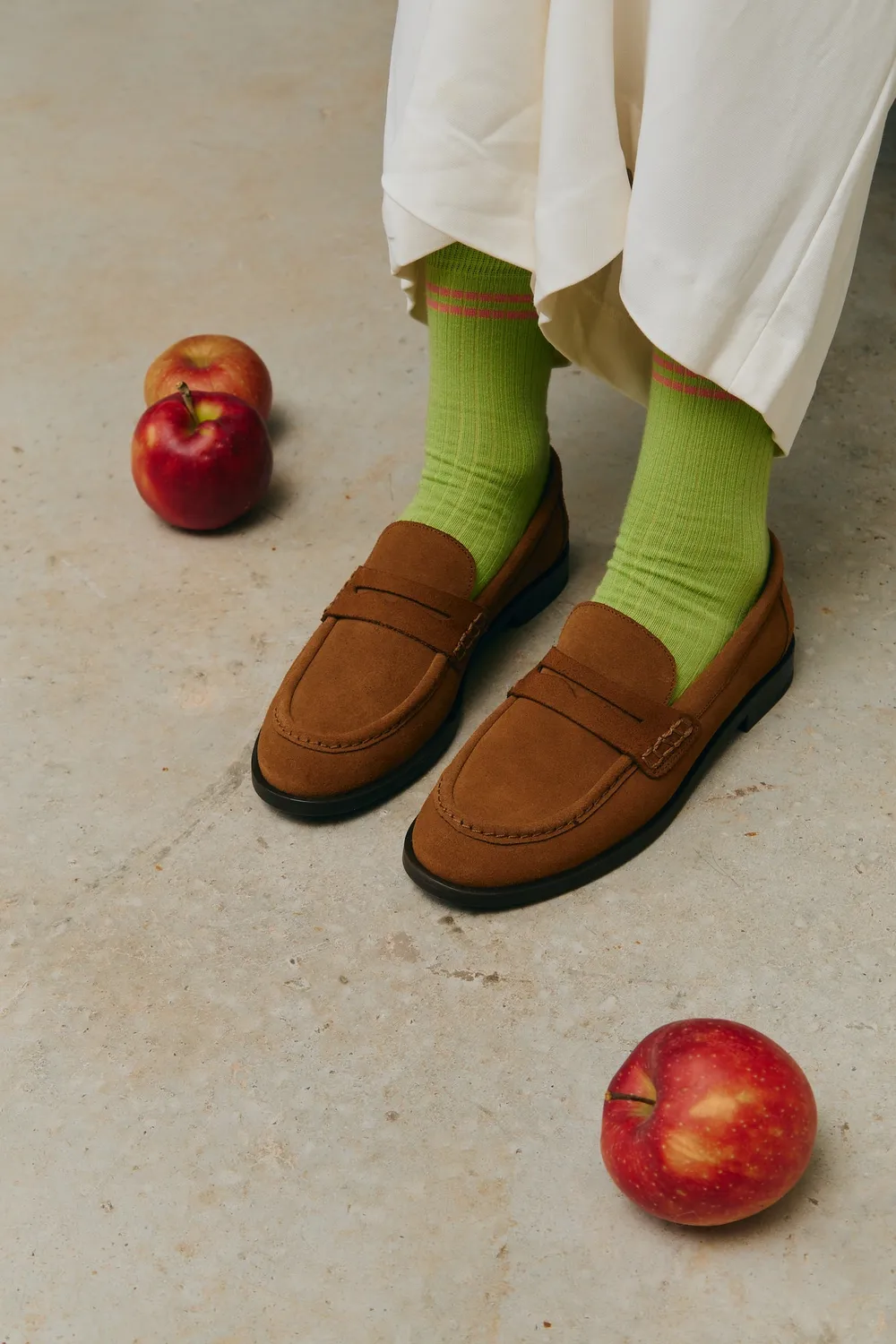 Jutelaune Lea Brown loafers bruin leer maat 36-42