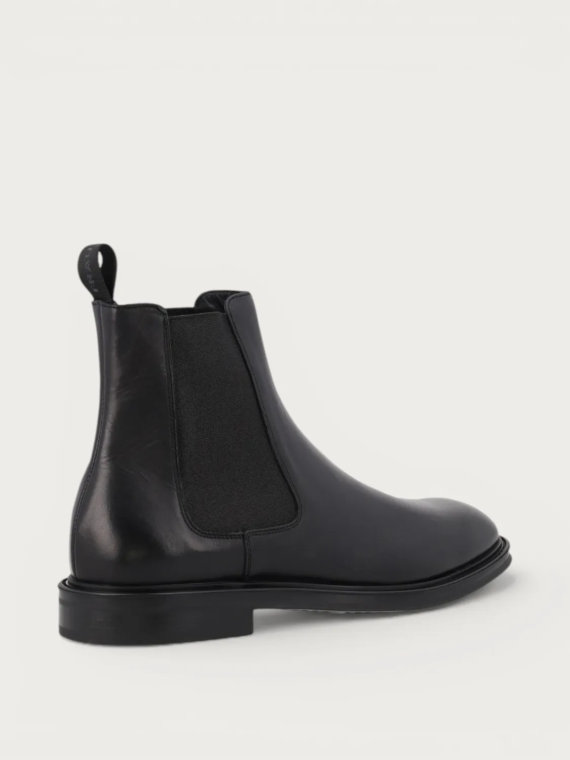 Frau Signature zwarte leren chelsea boots heren