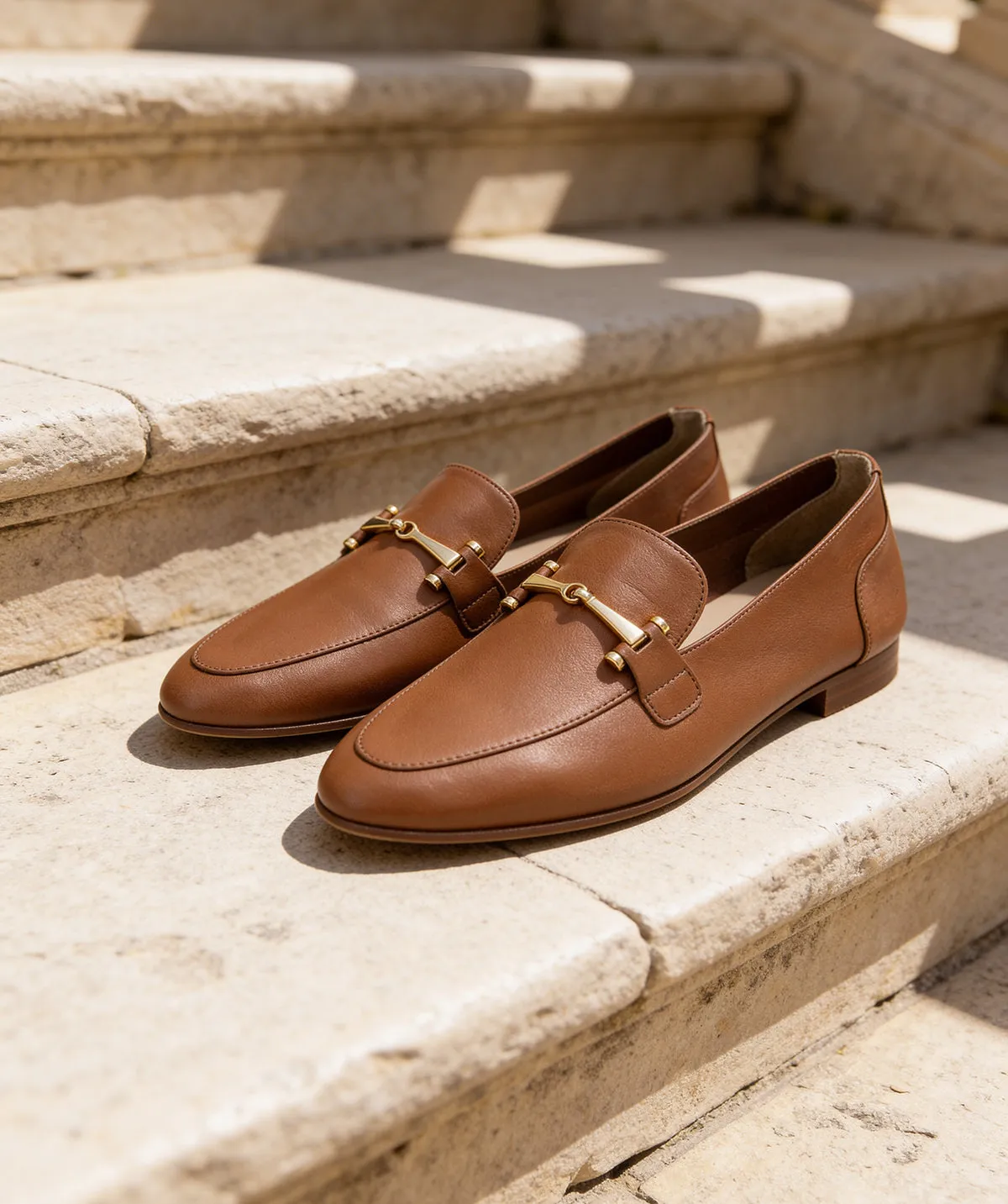 Finsbury Amelie loafers cognac leer dames bit