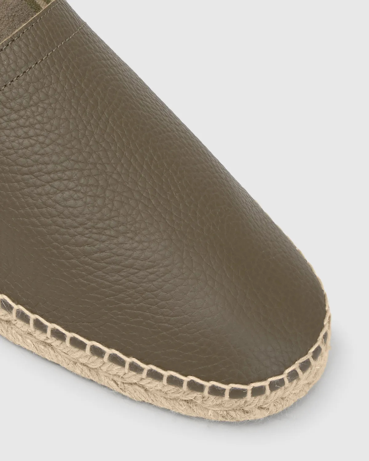 Castaner Polo 249 espadrilles heren olijf leer plat