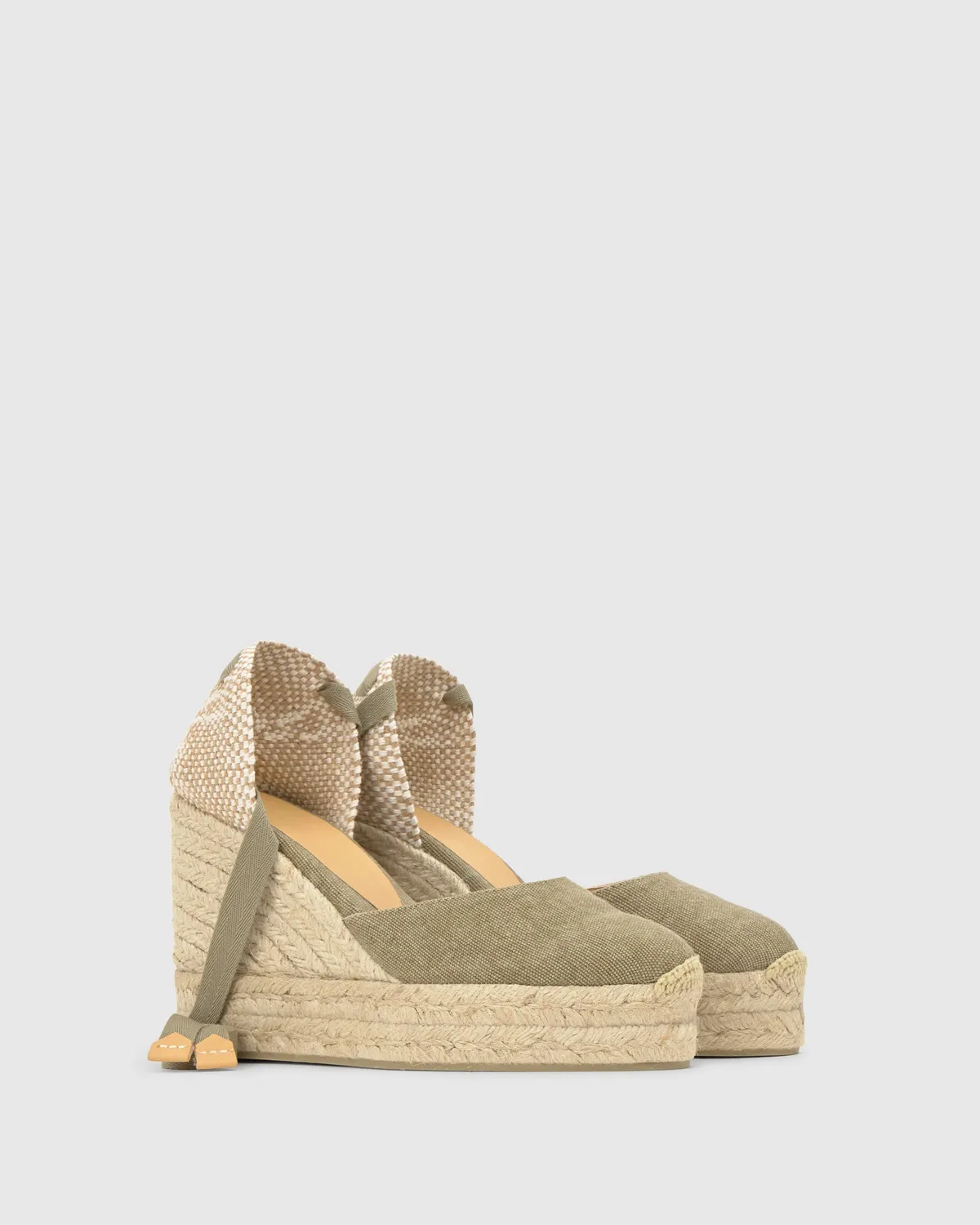 Castaner Carina 8ED/002 espadrilles groen canvas 11 cm