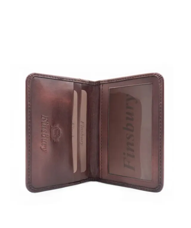 Finsbury Patinated Brown kaarthouder bruin patina kalfsleer