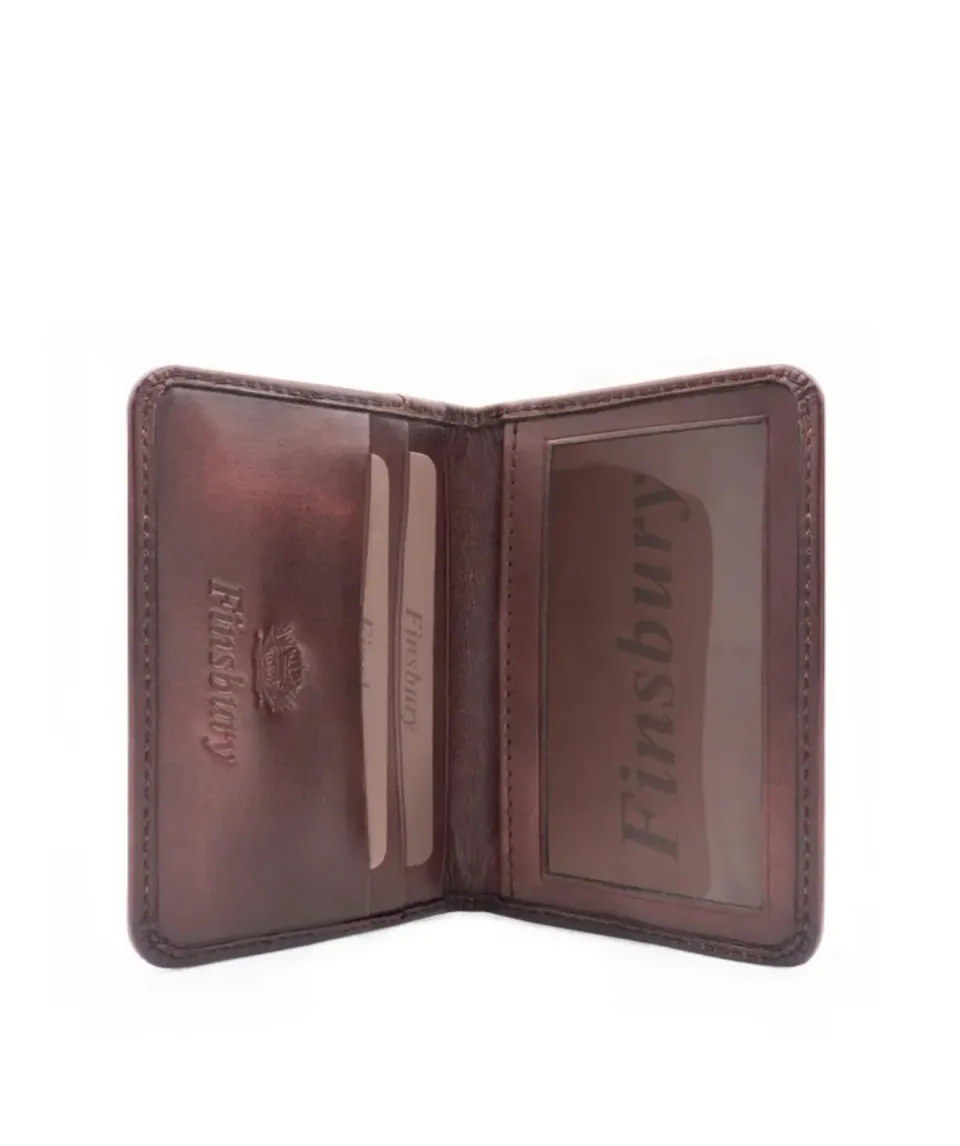 Finsbury Patinated Brown kaarthouder bruin patina kalfsleer