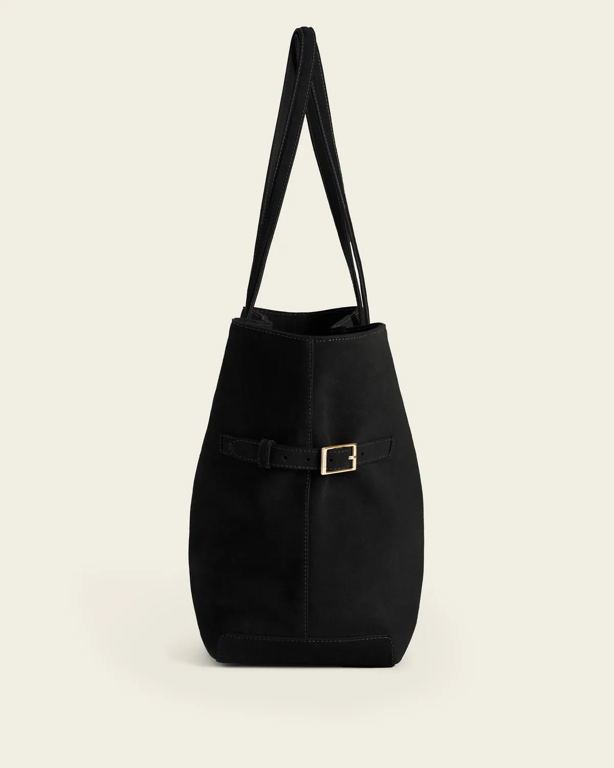 Flattered Lesley shopper zwart suede groot