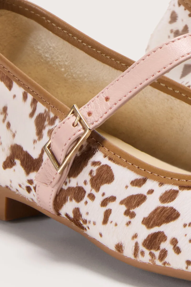 Bryan Stepwise Nicolle ballerina's cow katoen leer