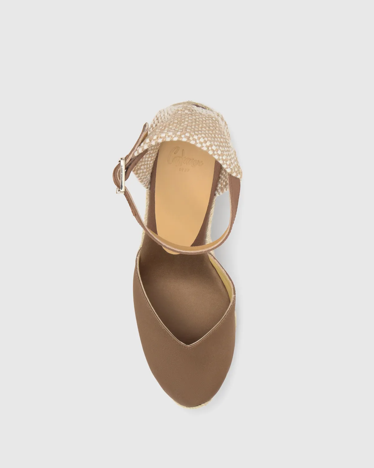 Castaner Chiarita 8ED 006 espadrilles moka satijn