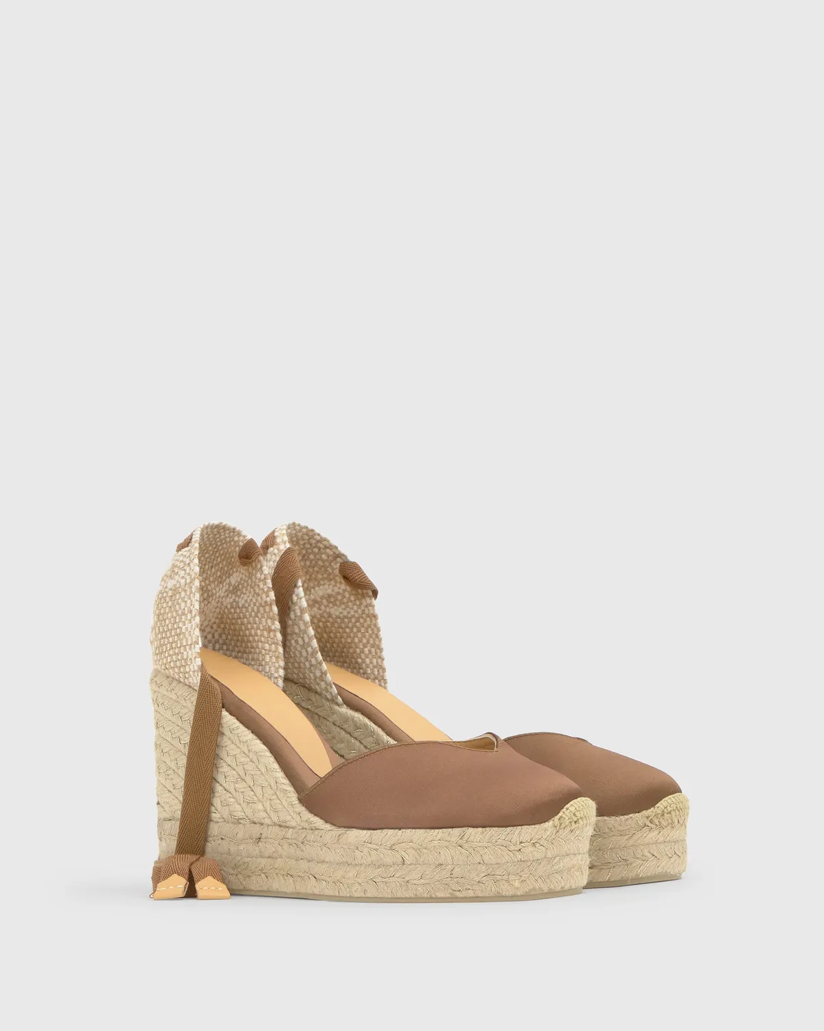 Castaner Chiara 8ED 006 espadrilles moka satijn
