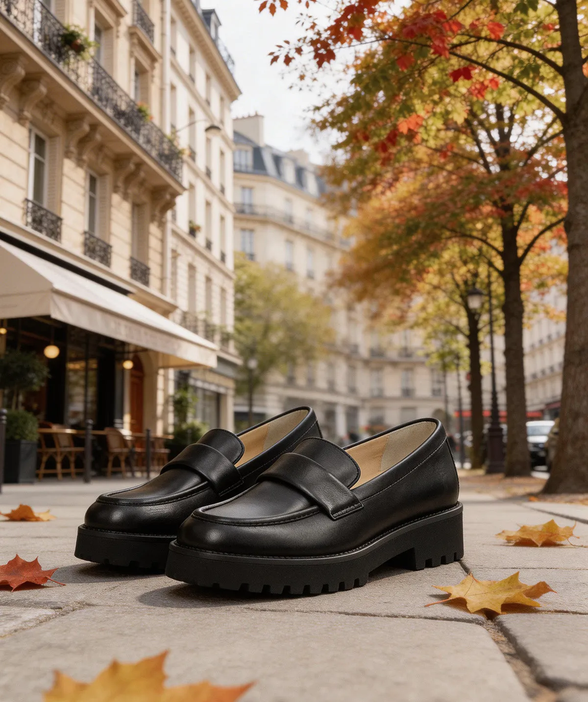 Finsbury Adele loafers zwart leer