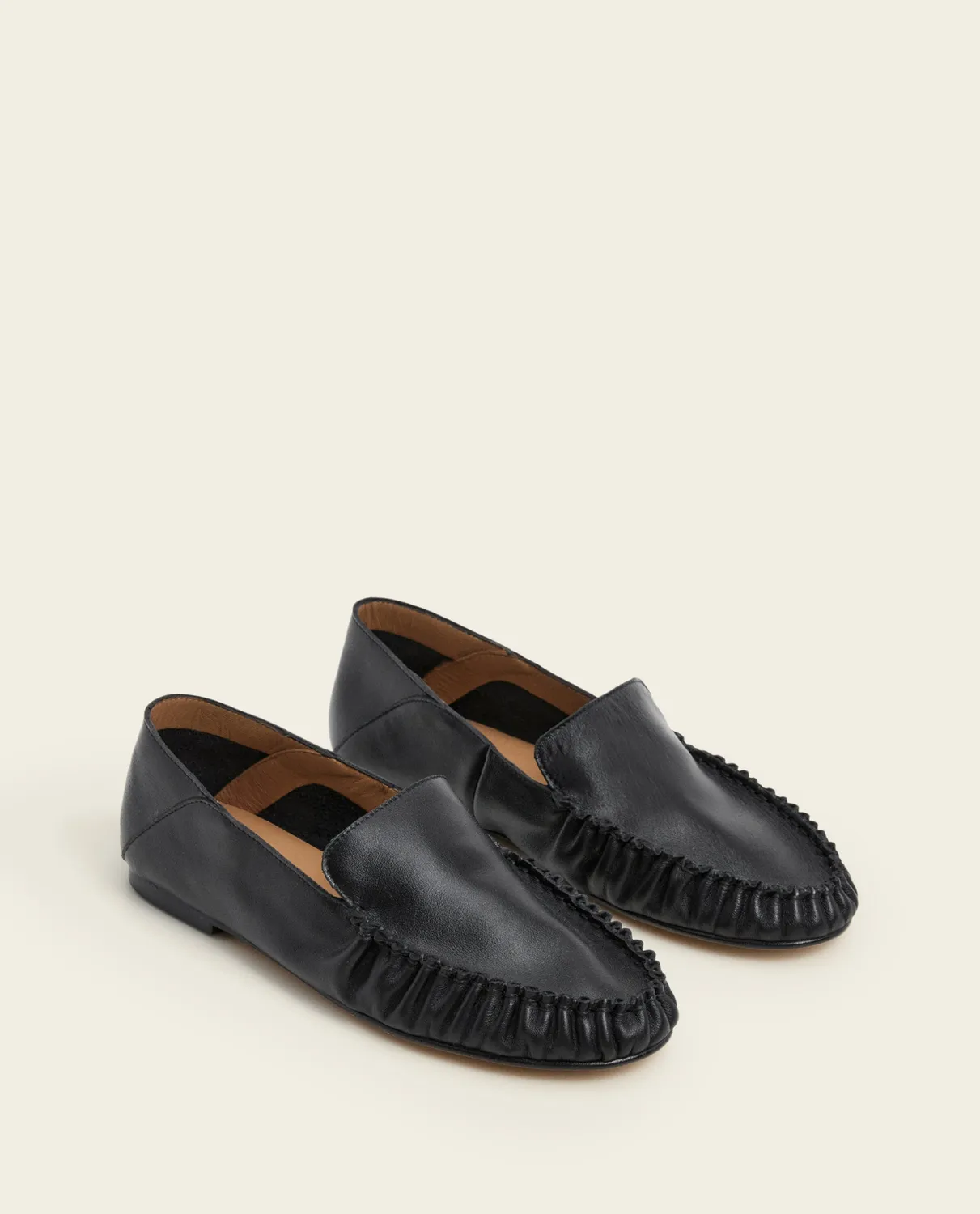 Flattered Bon Bon loafers zwart leer