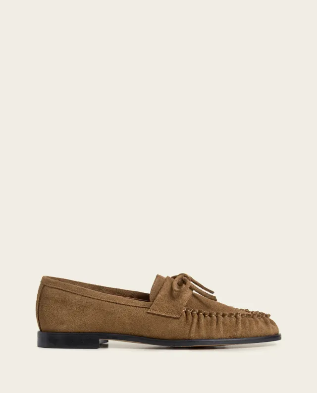 Flattered Dylan Suede loafers wet sand suede strik