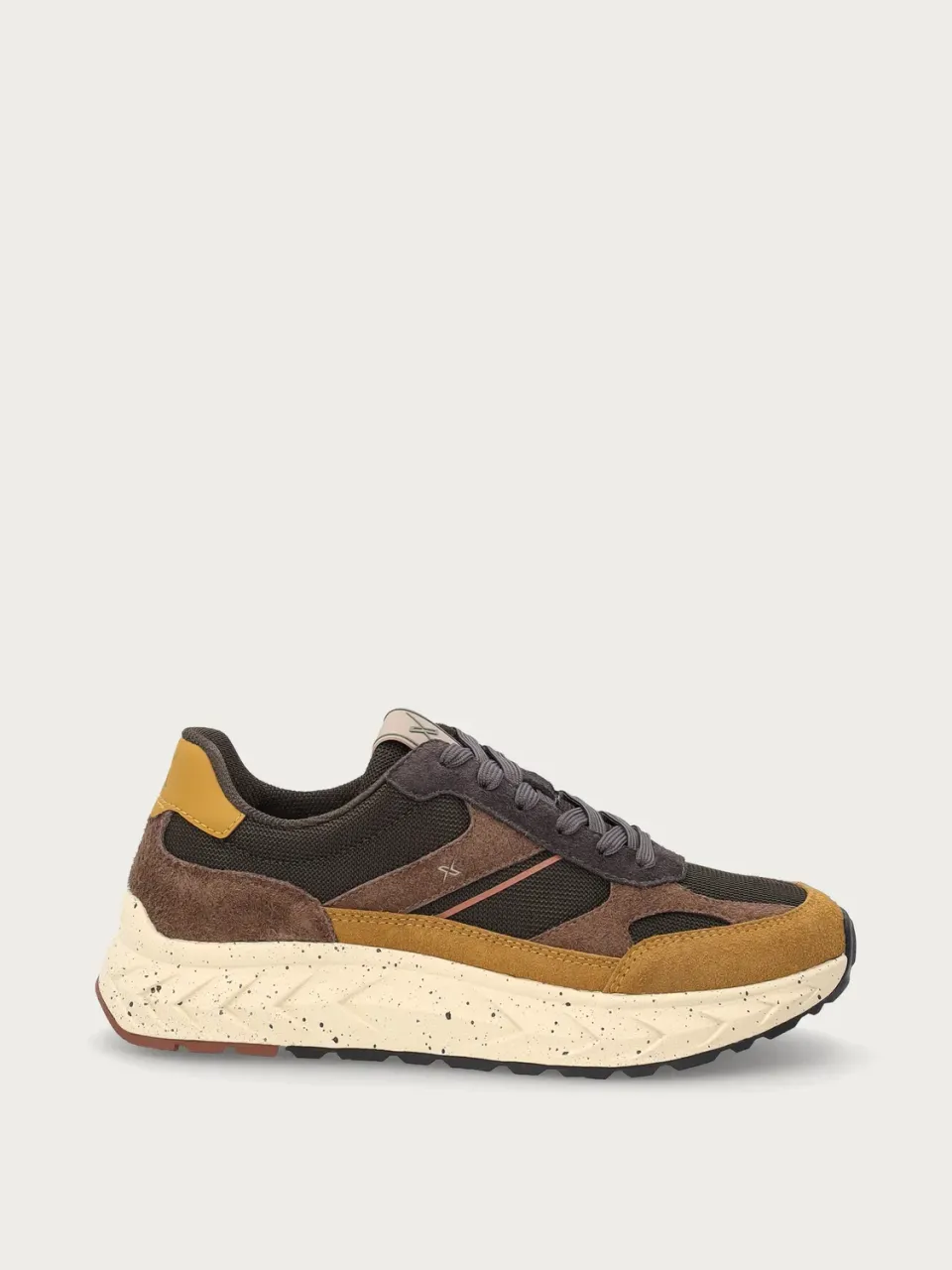 Frau Cross Hybrid sneakers bruin leer Cordura
