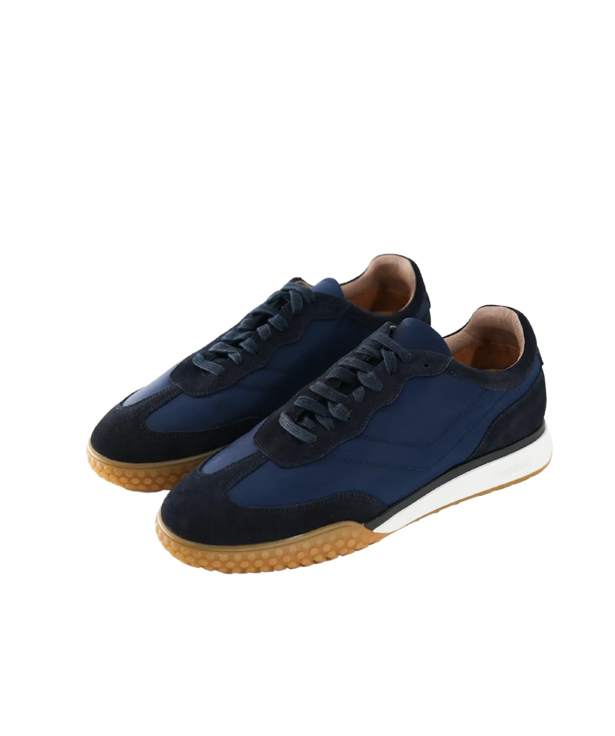 Finsbury Mathis sneaker navy canvas rubberzool heren