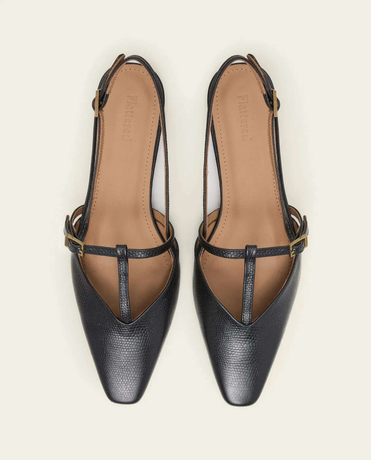Flattered Josefin sandalen zwart leer hak